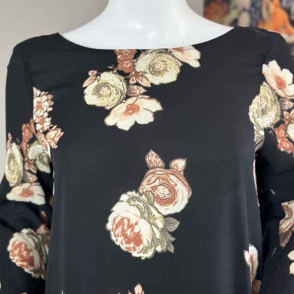 Forever 21 Contemporary Black Floral Lace Dress Size Small - Picture 4 of 13